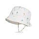 Maximo Jungen Mütze Sonnenhut mit Krempe Webstoff Bindeband Natur Baby
