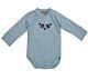 Kanz Body Wickelbody Langarm Blau Panda Unterwäsche Baby Jungen 