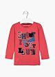 Losan Kinder Shirt langarm Longsleeve Rot Frontprint Jungen 
