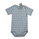 Kanz Baby Body Einteiler Kurzarm Spieler Jungen Blau/Grau 