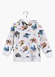 Losan Jungen Shirt Sweatshirt Kapuzenshirt Hoodie Dino Grau Kinder 