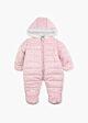 Losan Schneeanzug Overall Einteiler Winter Kapuze Mädchen Kinder Baby Rosa Sterne Größe 53/56-74