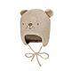 Maximo Mütze Strickmütze Bindeband Winter Baby Jungen Mädchen Beige Tiergesicht