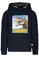 Salt and Pepper T-REX-WORLD Jungen Sweatshirt Hoody Kinder Pullover Marine-Blau Dino 