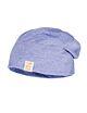 Maximo Mütze Baumwolljersey KIDS-Beanie Uni Kontrastnaht UV 50 Mittelblau Jungen Mädchen Kinder