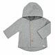 MAXIMO Baumwoll-Fleece Baby-Jacke Kapuzenjacke Kinder GOTS Grau