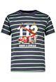 Salt and Pepper Jungen T-Shirt Kurzarm Kinder Feuerwehr Grau Ringel