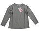 Topo Mädchen T-Shirt Shirt Langarm Grau Kinder 