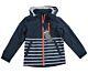 Outburst Jungen Jacke Funktionsjacke Wasserdicht Marine Streifen Kapuze Kinder Outdoor 