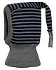 Maximo Jungen Mütze Schlupfmütze Strickmütze Zipfel Winter Grau Blau Ringel