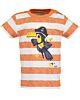 BLUE SEVEN Baby T-Shirt Weiß Orange Sommer Kurzarm Jungen 