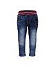 BLUE SEVEN Hose Jeans Baby Denim Stretch Blau Jungen Schlupfhose Traktor-Motiv 