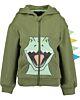 BLUE SEVEN Jacke Sweatjacke Kapuze Grün Dino Jungen Kinder