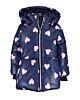 BLUE SEVEN Mädchen Winterjacke Jacke Kapuze Teddyfutter Blau Herz Baby 