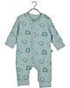 BLUE SEVEN Baby Babyanzug Overall Einteiler Schlafanzug Jungen Grün Elefanten 