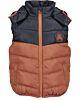 BLUE SEVEN Jungen Steppweste Ärmellos Kinder Jacke Kapuze Braun Grau