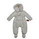 Kanz Mädchen Schneeanzug Baby Einteiler Overall Beige Winter 