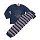 Kanz Jungen Nachtwäsche Pyjama Schlafanzug Zweiteilig Shirt Hose Blau Kinder 