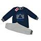 Kanz Jungen Nachtwäsche Pyjama Schlafanzug Zweiteilig Shirt Hose Blau Grau Kinder 