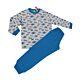 Kanz Jungen Nachtwäsche Pyjama Schlafanzug Zweiteilig Shirt Hose Blau Grau Kinder 