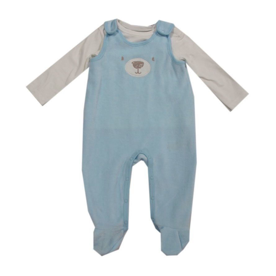 Kanz Baby Strampler Set Zweiteiler Blau Jungen Bar Grosse 44 68