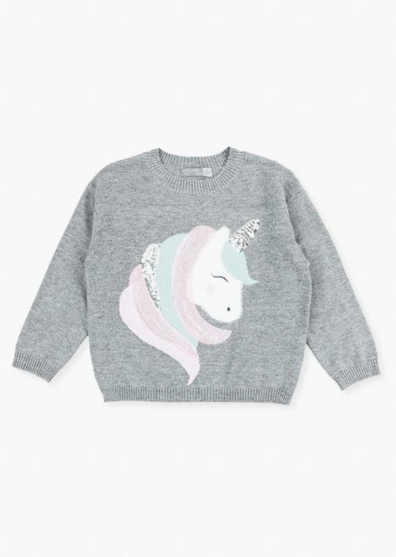 Pilipulu Mädchen Sweatshirt - Baumwolle Pullover Mit Einhorn & Häschen - Größen 92-128 (2-8 Jahre)