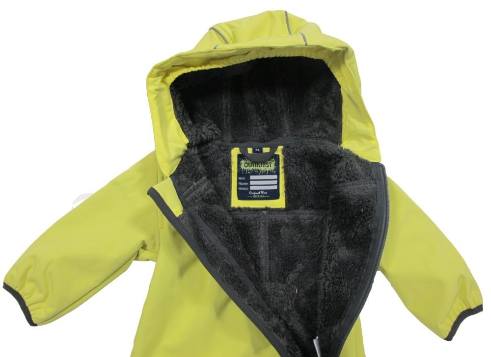 Outburst Baby Kinder Jungen Softshell-Overall Schneeanzug gef/üttert wasserdicht 10.000 mm Wassers/äule atmungsaktiv Winddicht rot//anthrazit 14438169