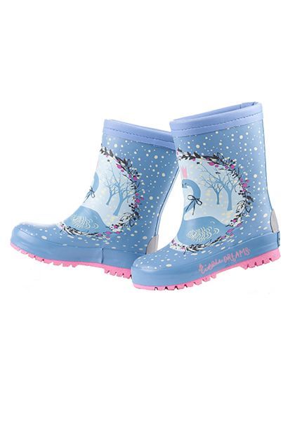 Maximo Mädchen Gummistiefel Gefüttert Winter Blau Schwan Kinder Größe 23 36