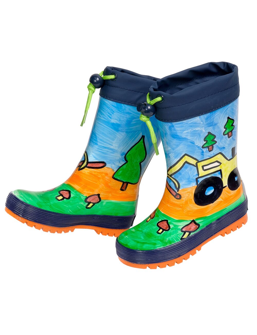 Maximo Gummistiefel Wald Gefüttert Gr 24 32