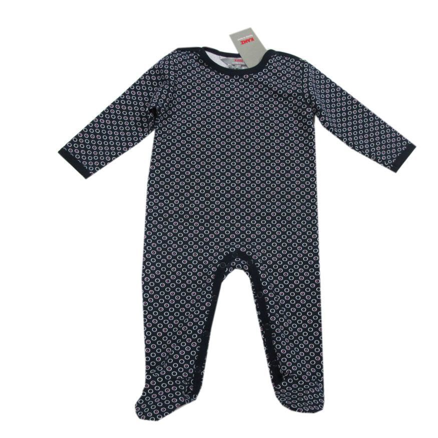 Kanz Nachtwäsche Schlafanzug Einteilig Jungen Grau Variofuß Gr.56 