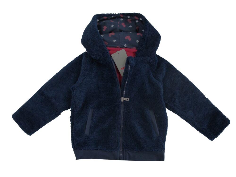 Kanz Kinder Jacke Kapuzenjacke Plüschjacke Mädchen Blau Größe 92-116