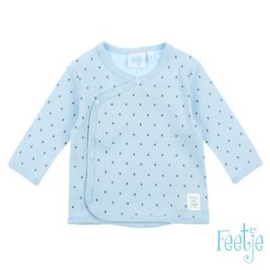 Feetje Baby Shirt Langarm Wickelshirt Blau Erstaustattung Frühchenkleidung Größe 44-68 Basic
