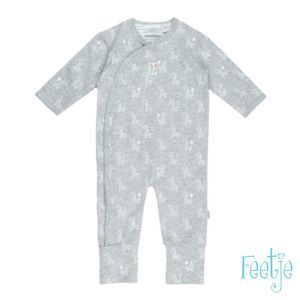 Feetje Baby Schlafanzug Einteiler Overall Grau Giraffe Erstausstattung Frühchen-Kleidung Größe 44-74 Basic